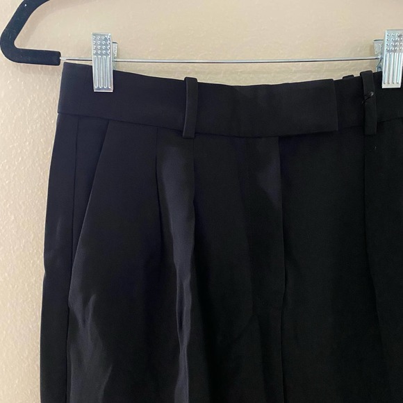 Babaton Fletcher Black Pleated High Waisted Wide Leg Crepe Pants 2 - Picture 9 of 10